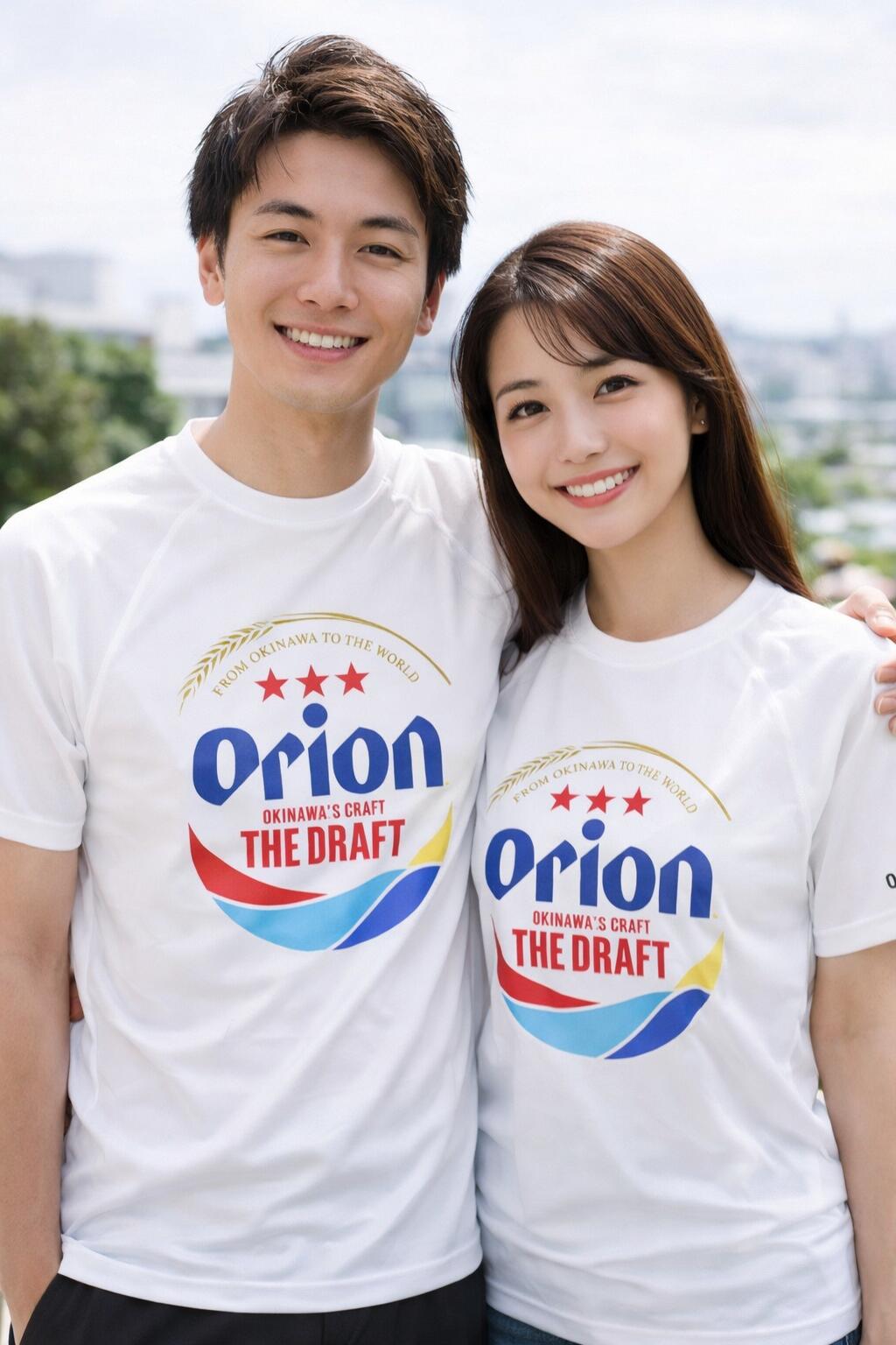 送料185円〜 オリオンビール Tシャツ 沖縄限定 Orion THE DRAFT オリオン ザ ドラフト Tシャツ　綿 白 沖縄土産 沖縄お土産 沖縄Tシャツ レディース メンズ 正規品 ( S or M or L or LL ) ※受注発注の為、ご出荷まで1週間前後お時間を頂きます。【※配達日時指定不可】