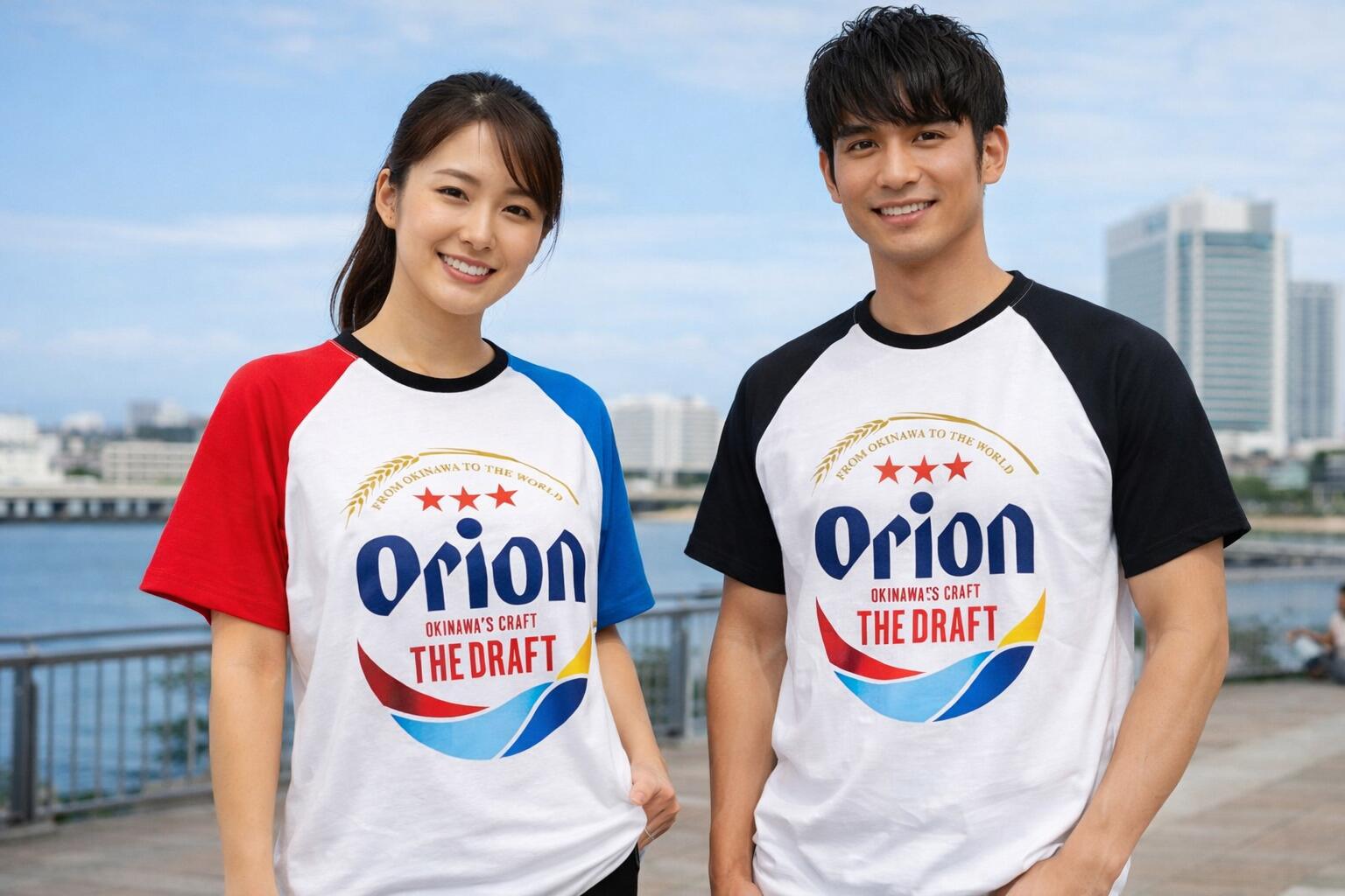 送料185円〜 オリオンビール Tシャツ 沖縄限定 Orion THE DRAFT オリオン ザ ドラフト ツートン ラグランTシャツ 沖縄土産 沖縄お土産 沖縄Tシャツ 正規品 ( S or M or L or LL )※受注発注の為ご出荷まで1週間前後お時間を頂きます。【※配達日時指定不可】