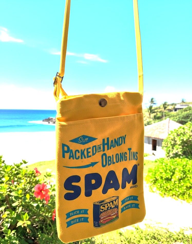 送料185円〜 沖縄限定 SPAM ショルダーバッグ イエロー YELLOW スパム サコッシュ ポシェット レディース メンズ 沖縄土産 アメリカン雑貨 SPAM BRABD 正規品