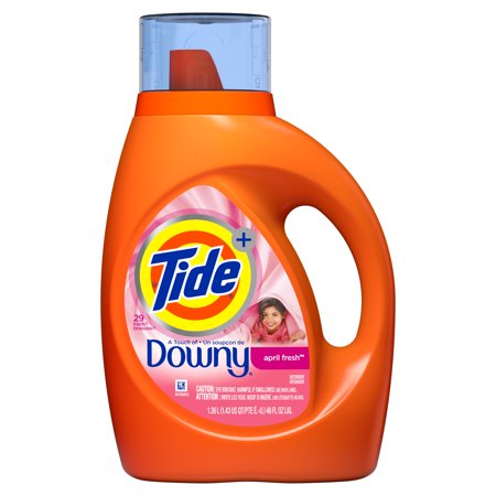 商品代金税込9,800円以上のご注文は送料無料になります！【 Tide + A Touch of Downy 】 タイド プラス タッチ オブ ダウニー エイプリルフレッシュ 柔軟剤入り濃縮液体洗剤 1.36L / 46 FL OZ 1