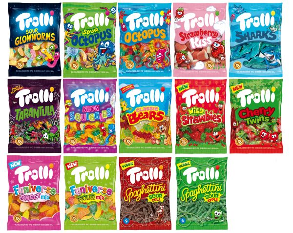 送料185円〜商品代金税込9,800円以上のご注文は送料無料になります!カラフルでユニークでキュートで美味しいグミキャンディです!【 Trolli 】 トローリ...