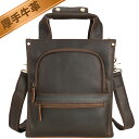 TIDING 縦型 自立 ショルダーバッグ 本革 メンズ iPad12インチ B5対応 2WAY 手提げ 斜め掛けバッグ メッセンジャーバッグ 自転車鞄 通勤 ...