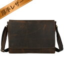 【DEAL参加10%P】TIDING 大容量 ショルダーバッグ メンズ 本革 15PC B4 A4 ブラウン メッセンジャーバッグ 斜めがけ 育てる鞄 ビンテージ 厚手牛革 オイルプルアップレザー カジュアル 自転車 通勤通学 アウトドア 旅行鞄 D-MF MNFA_DL SBFA_DLB5