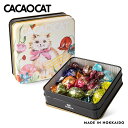 CACAOCAT 缶 FLOWER【8個入】DADACA 北海道 お土産 チョコ スイーツ 猫 おや ...