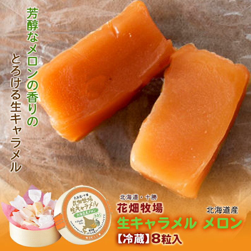 【2000円ポッキリ】花畑牧場 生キャラメル【北海道産メロン】【8粒入×1箱】【冷蔵】北海道 お土産 キャラメル クリーム 生乳 水飴 ギフト プレゼント お取り寄せ 送料無料