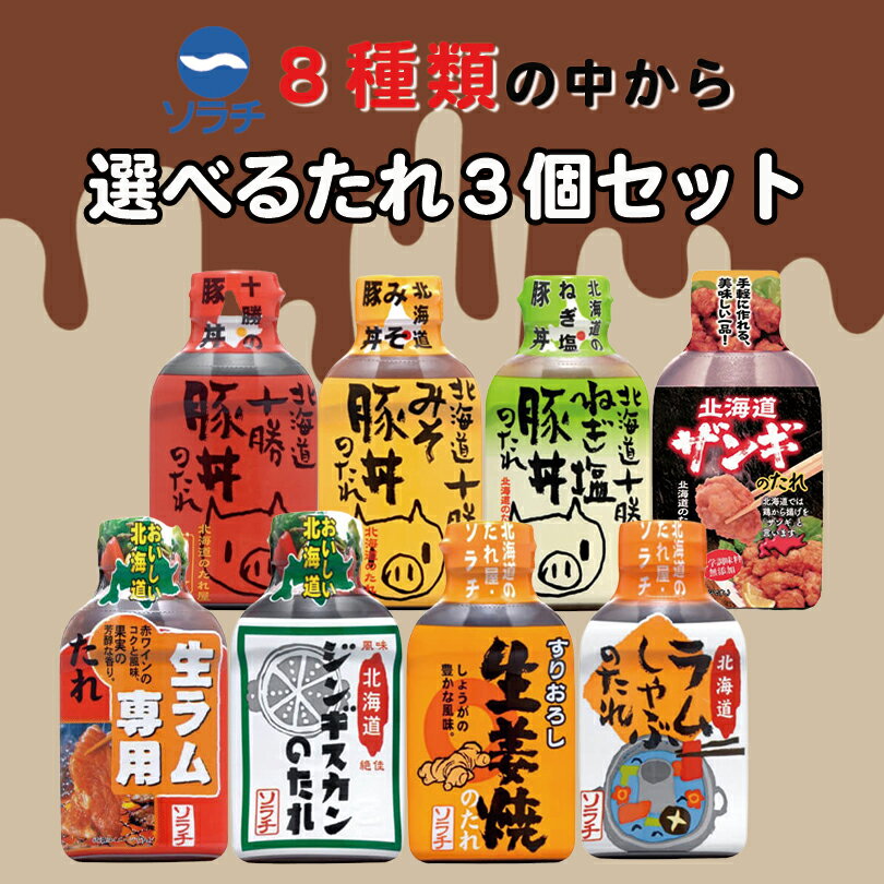 ソラチ 選べるたれ3個セット 北海道 お土産 焼肉 豚丼 ラ