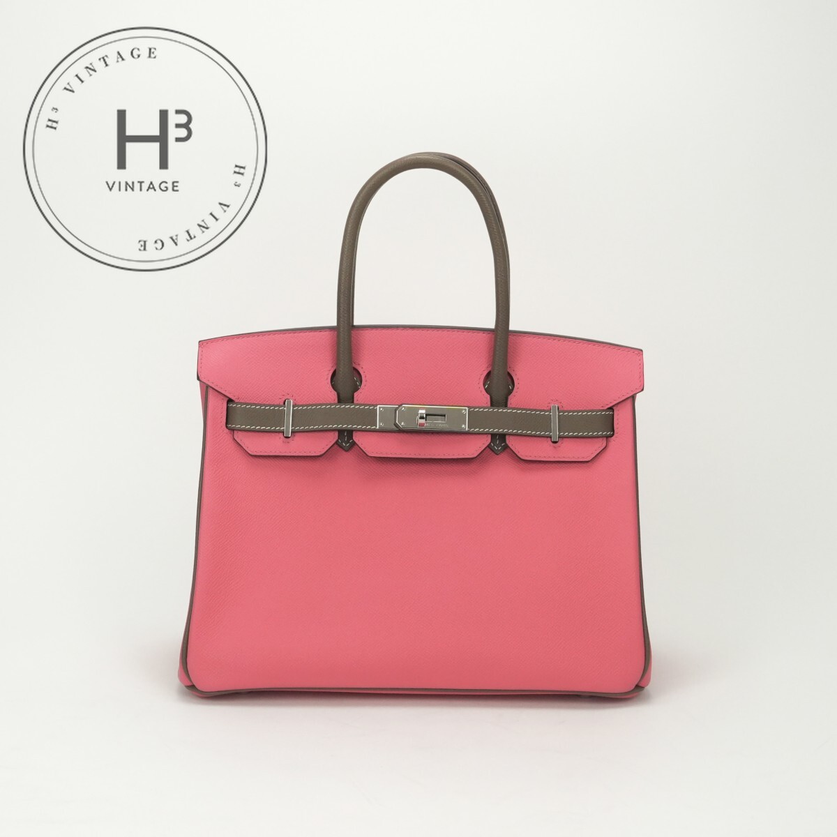 Rakuten - エルメス HERMES バーキン30 バーキン 30 スペシャルオーダー SPO パーソナルオーダー PO バイカラー バッグ トートバッグ エプソン ローズアザレ Roseazalee エトゥープ Etoupe ピンク Pink グレー