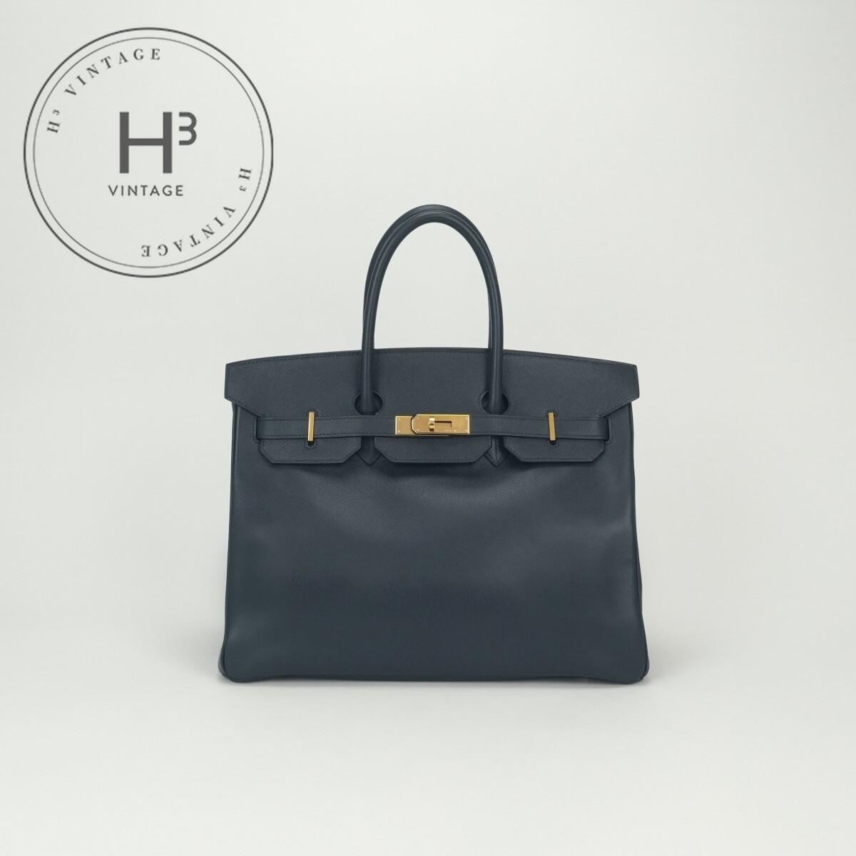 エルメス HERMES バーキン35 バーキン 35 バッグ トートバッグ クシュベル ブルーインディゴ BlueIndigo ネイビー Navyブルー Blue 紺 青 ゴールド金具 ハンドバッグ