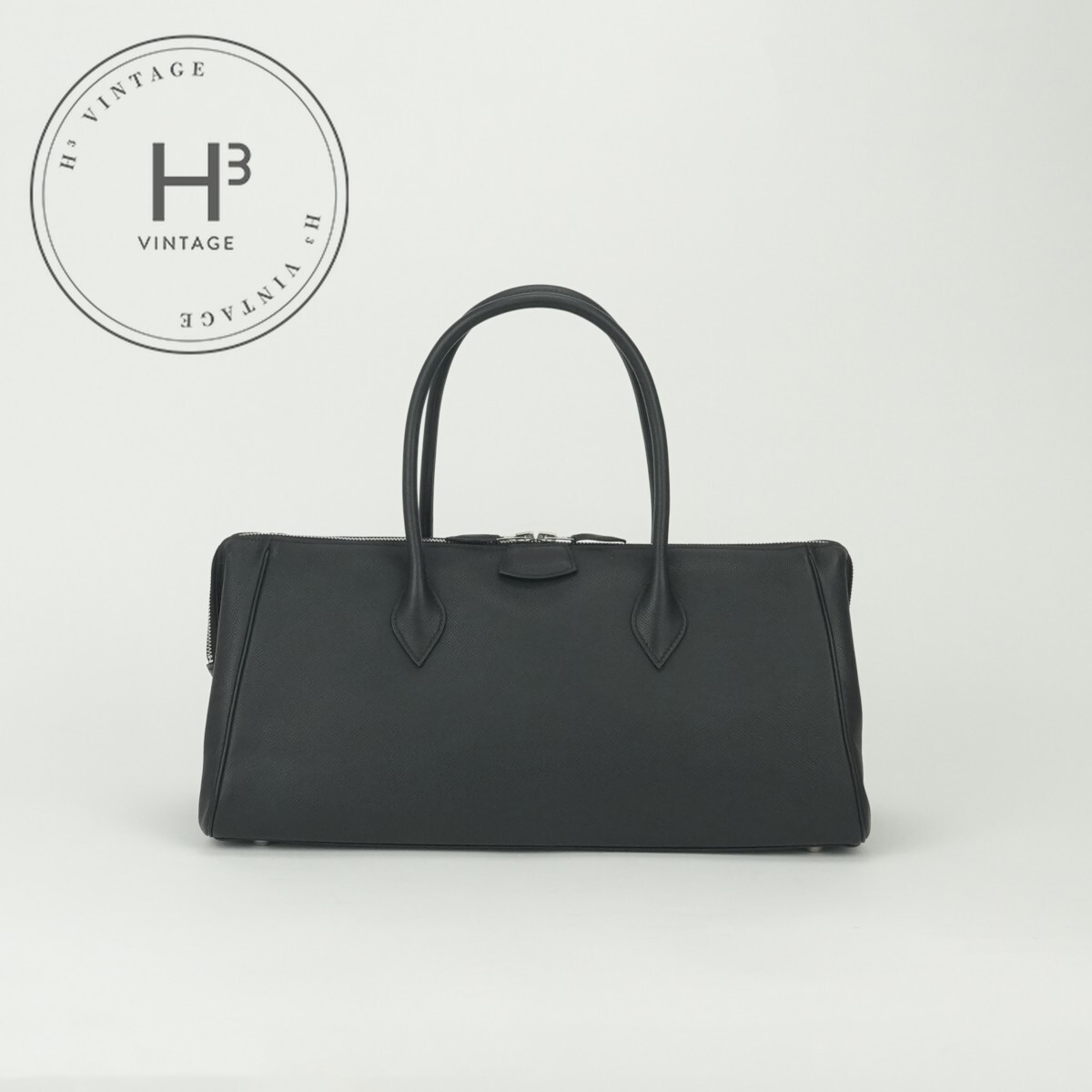 HERMES - エルメス HERMES パリボンベイ40 パリボンベイ 40 バッグ ボストンバッグ エプソン ノワール Noir ブラック Black 黒 シルバー金具 ハンドバッグ ヴォーエプソン