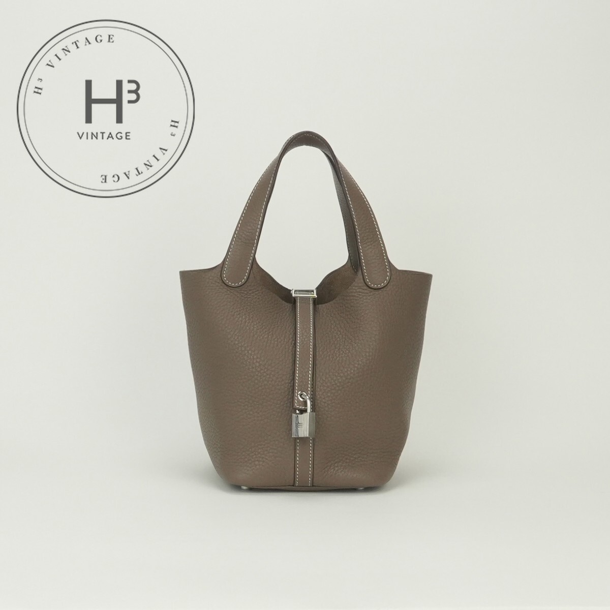 Rakuten - エルメス HERMES ピコタンロックPM ピコタンロック PM ピコタンPM ピコタンロック18 バッグ トートバッグ トリヨンクレマンス エトゥープ Etoupe グレー Gray シルバー金具 ハンドバッグ