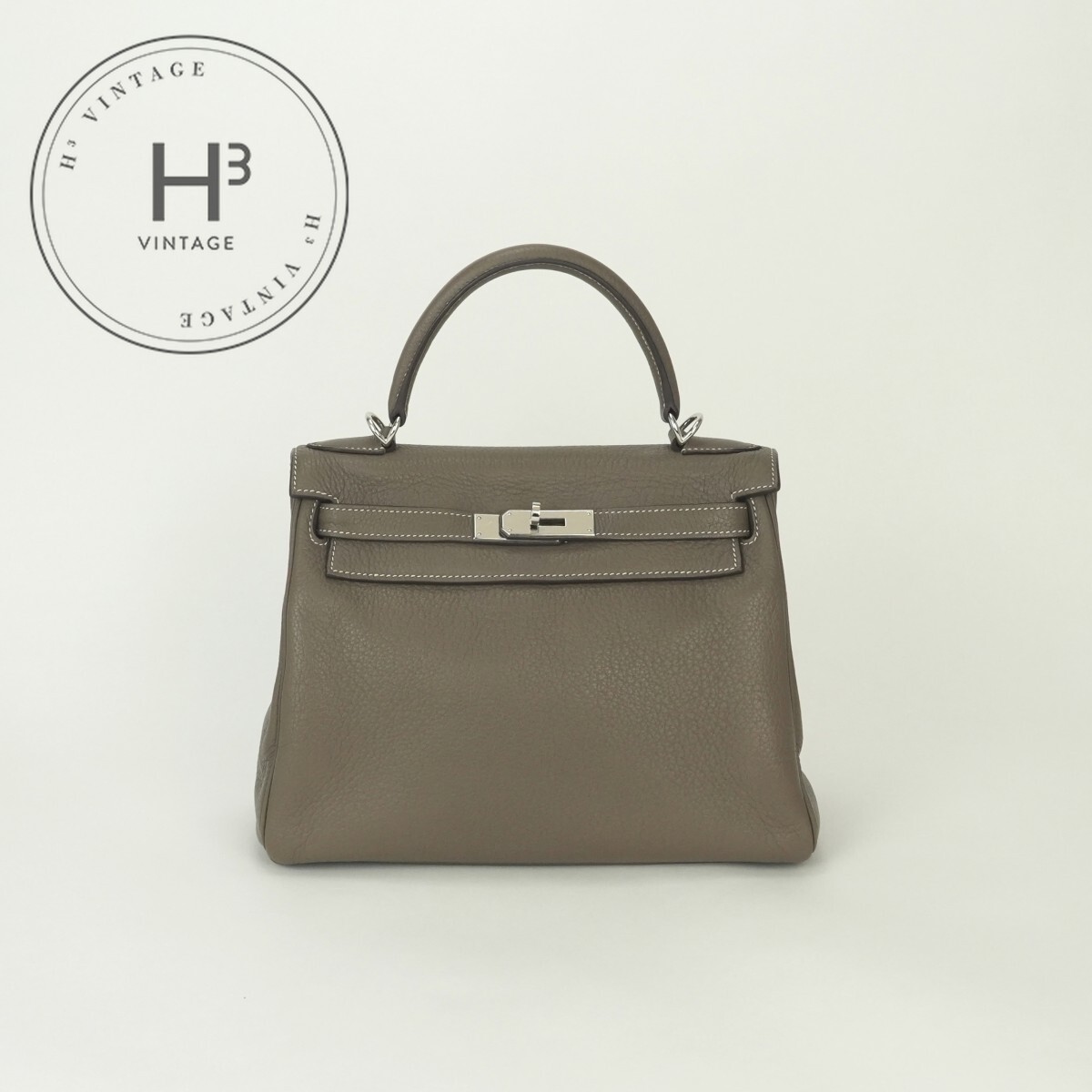 Rakuten - エルメス HERMES ケリー28 ケリー 28 バッグ トートバッグ ショルダーバッグ トリヨンクレマンス エトゥープ Etoupe グレー Gray シルバー金具 ハンドバッグ V字金具 新型金具 新金具 2Way