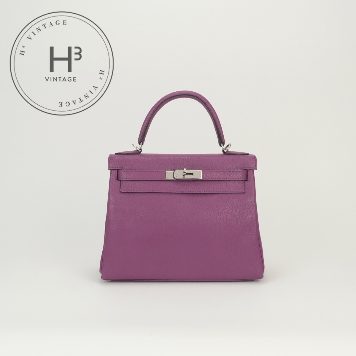 Rakuten - エルメス HERMES ケリー28 ケリー 28 バッグ トートバッグ ショルダーバッグ シェーブルコロマンデル シクラメン Cyclamen パープル Purple 紫 シルバー金具 シェブルミゾル ハンドバッグ 2way
