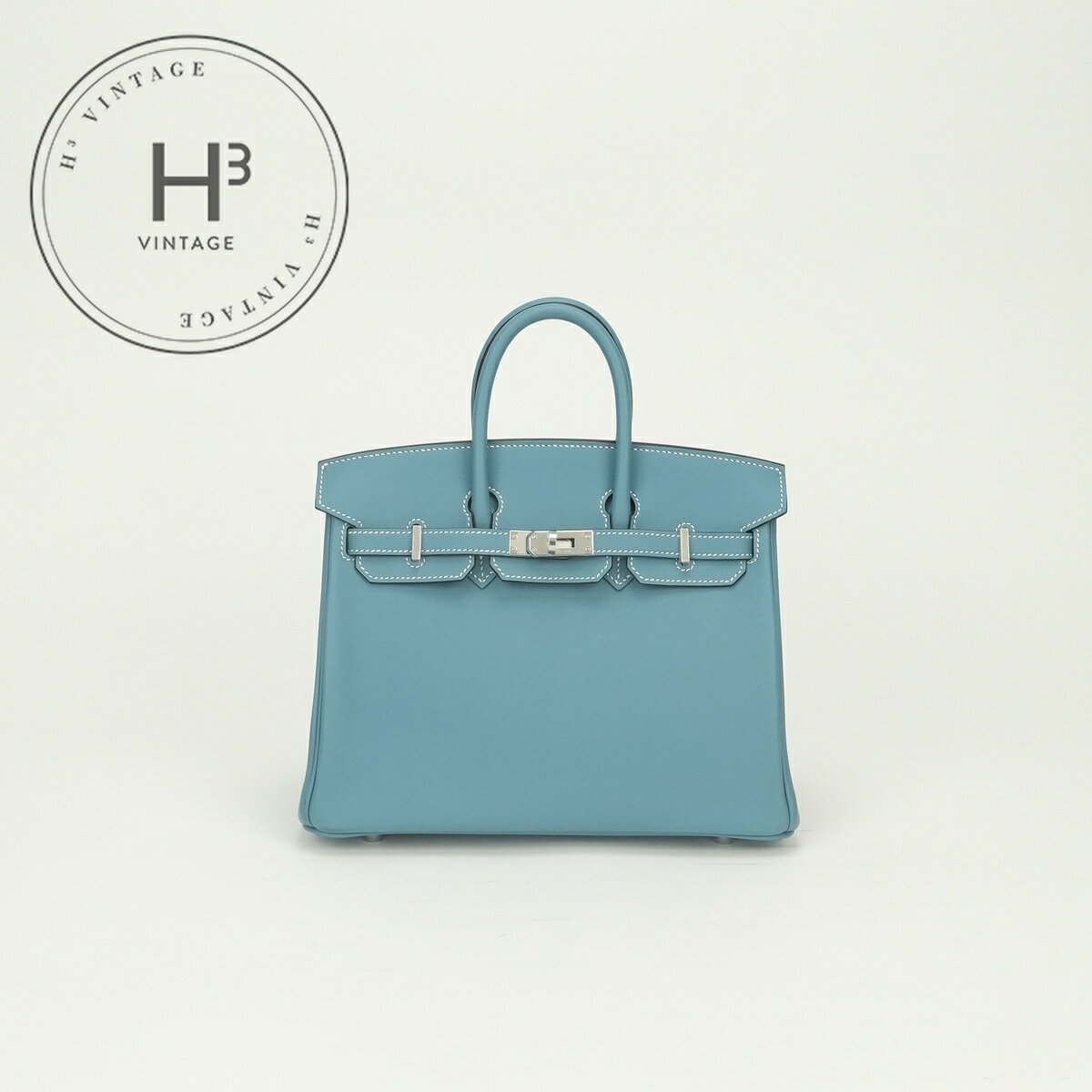 エルメス HERMES バーキン25 バーキン 25 バッグ トートバッグ スイフト ニューブルージーン New Bleu Jean ブルー Blue 青 シルバー金具 ハンドバッグ ヴォースイフト