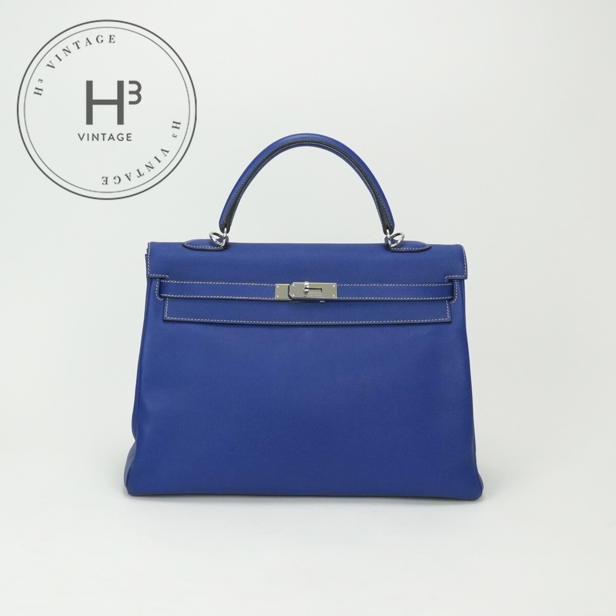 Rakuten - エルメス HERMES ケリー35 ケリー 35 キャンディ バッグ トートバッグ ショルダーバッグ エプソン ブルーエレクトリック Blueelectric ブルーイズミール Blueizmir ブルー Blue 青 シルバー金具