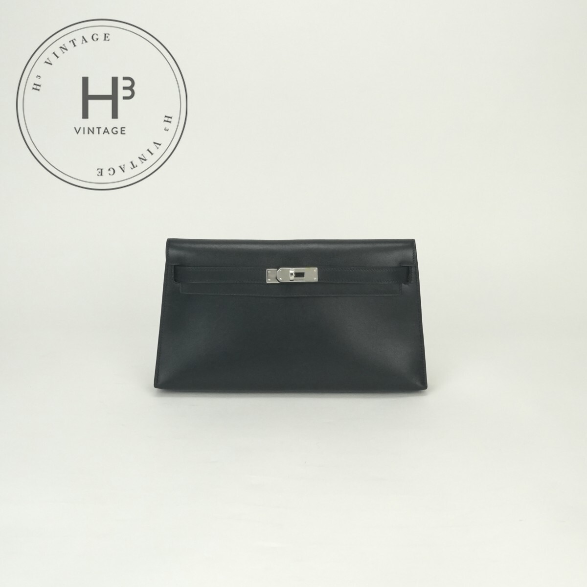 Rakuten - エルメス HERMES ケリークラッチ ケリー クラッチ バッグ クラッチバッグ セカンドバッグ ボックスカーフ ノワール Noir ブラック Black 黒 シルバー金具