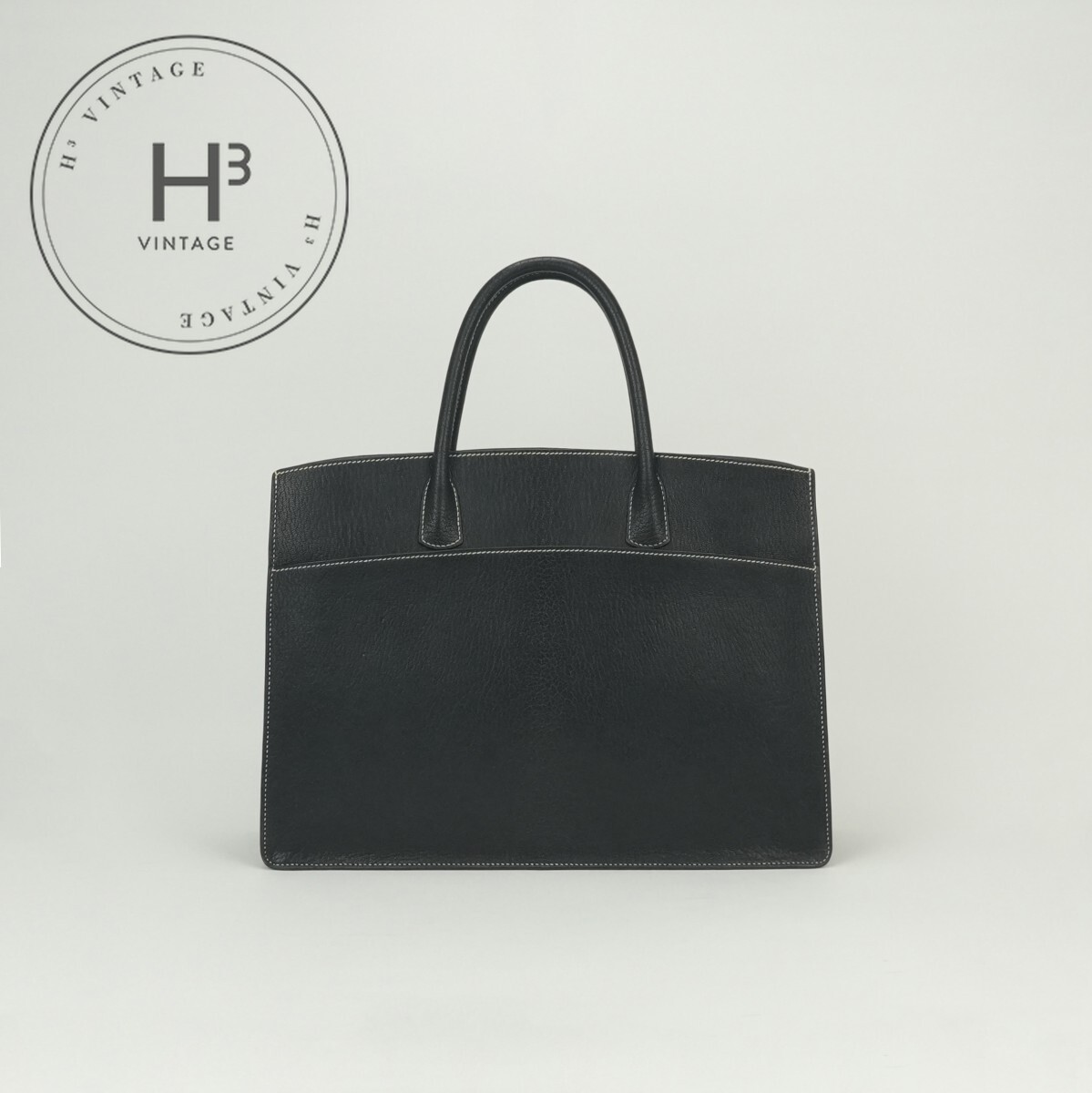 HERMES - エルメス HERMES ホワイトバスGM ホワイトバス GM バッグ ビジネスバッグ ブリーフケース コロマンデル ノワール Noir パールグレー Pearl gray ブラック Blackグレー Gray 黒 シルバー金具