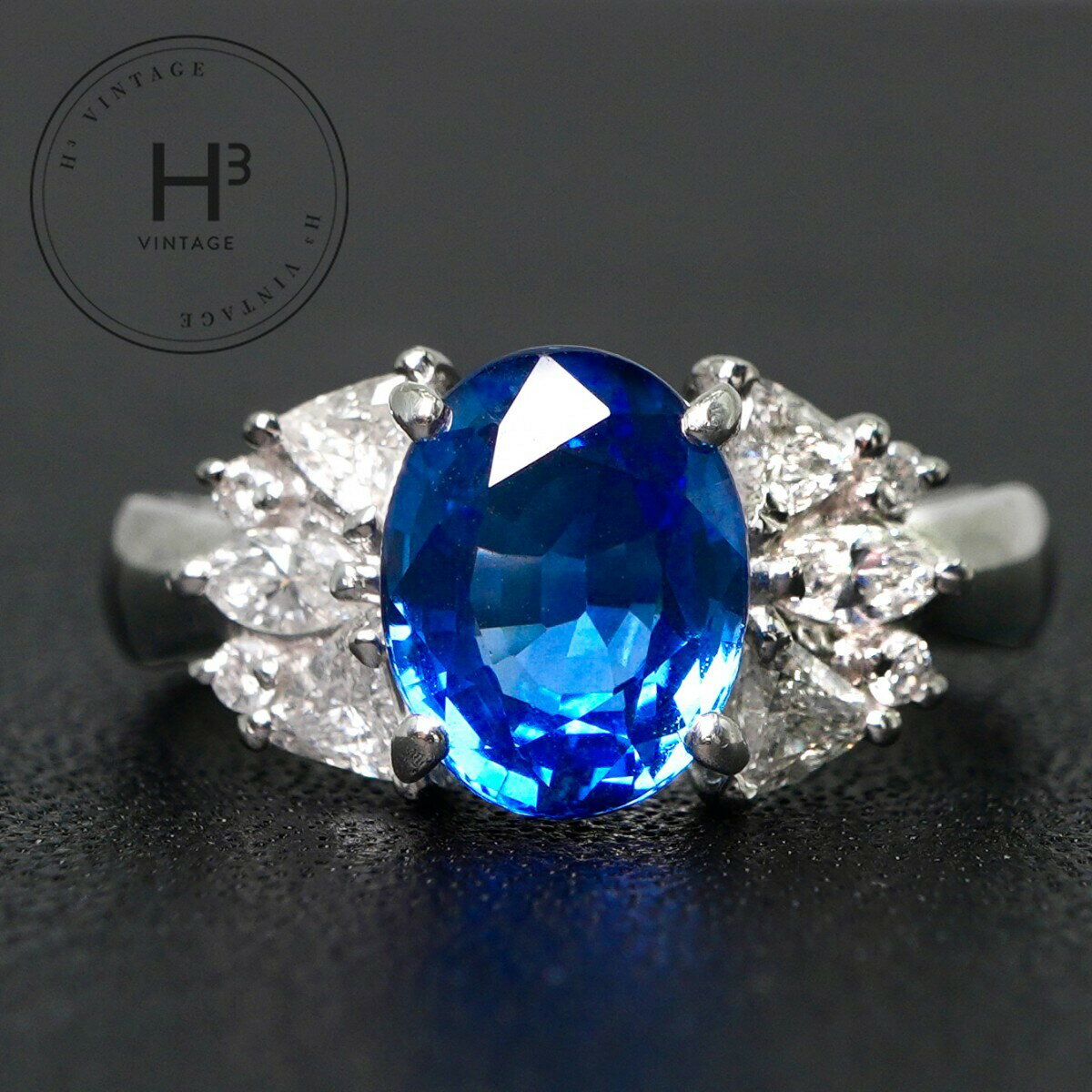 Rakuten - 【鑑別書付】サファイア 2.81ct ダイヤモンド 0.47ct リング Pt900 プラチナ 指輪