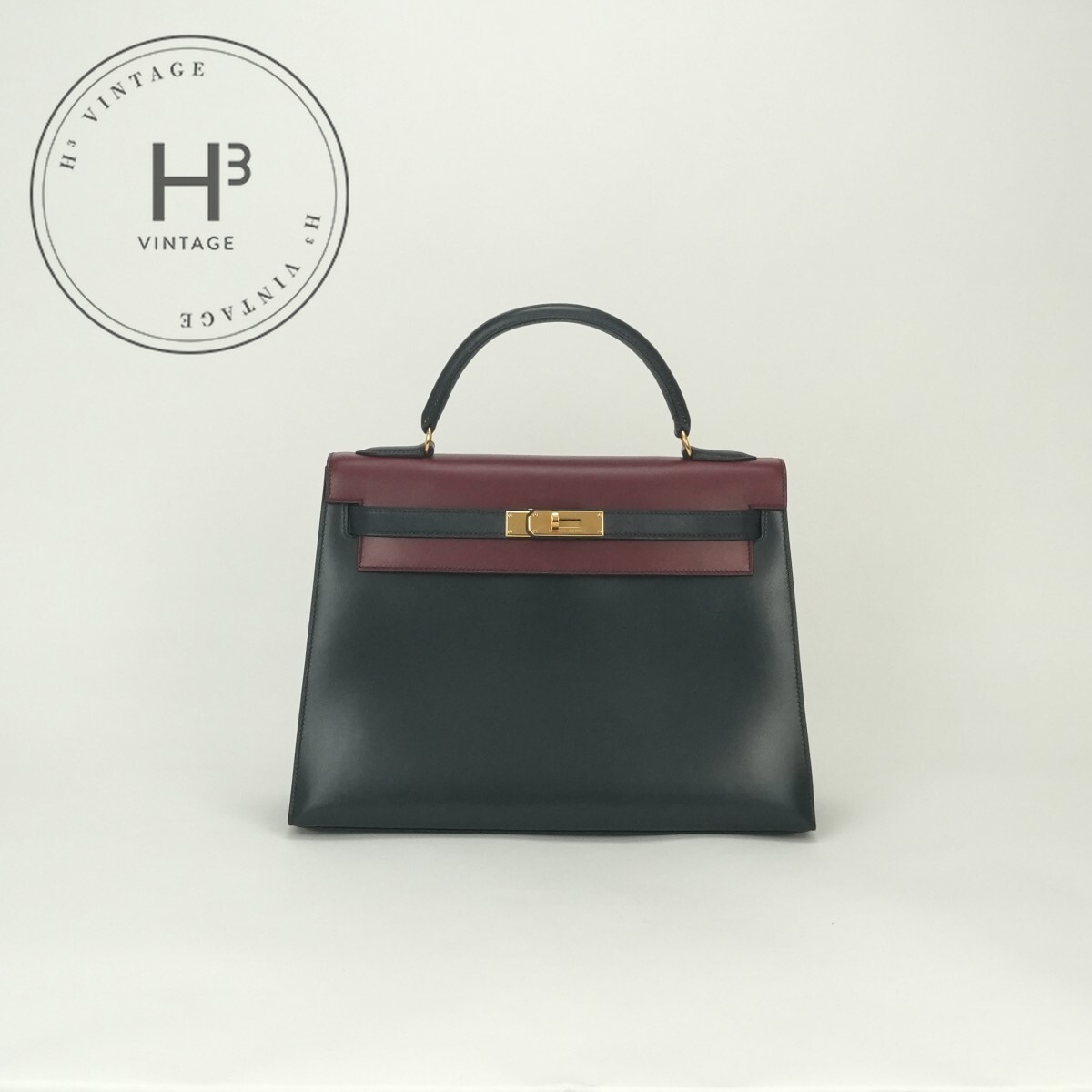 Rakuten - エルメス HERMES ケリー32 ケリー 32 バッグ トートバッグ ボックスカーフ ブルーインディゴ BlueIndigo ルージュアッシュ RougeH グリーン Greenブルー Blueネイビー Navyレッド Red 緑 青 紺 赤