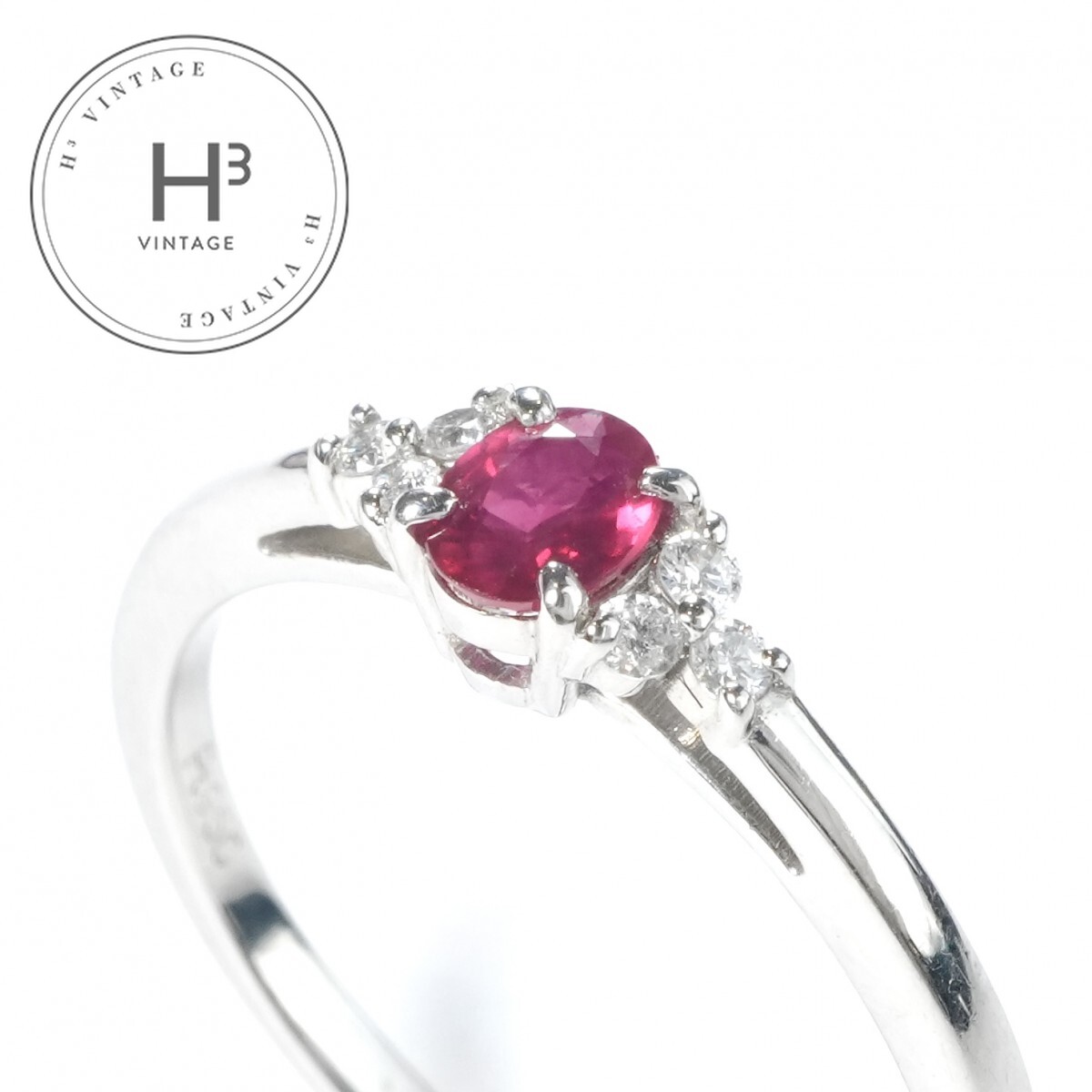 ルビー 0.26ct ダイヤモンド 0.07ct Pt950 リング 指輪
