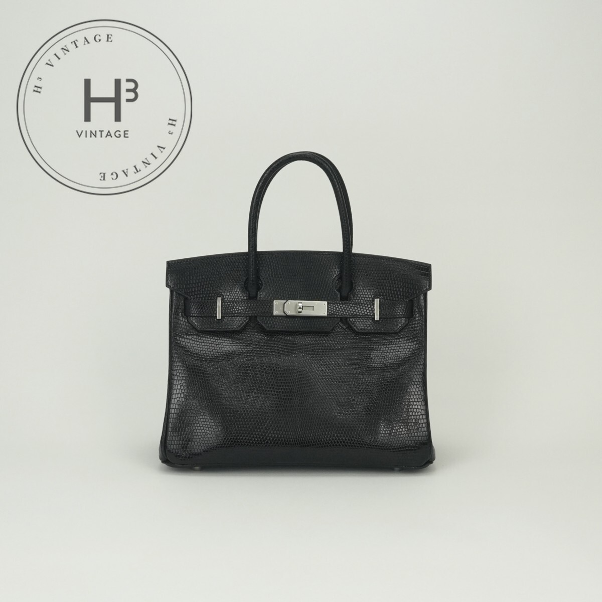 エルメス HERMES バーキン30 バーキン 30 バッグ トートバッグ リザード ノワール Noir ブラック Black 黒 シルバー金具 ハンドバッグ エキゾチック