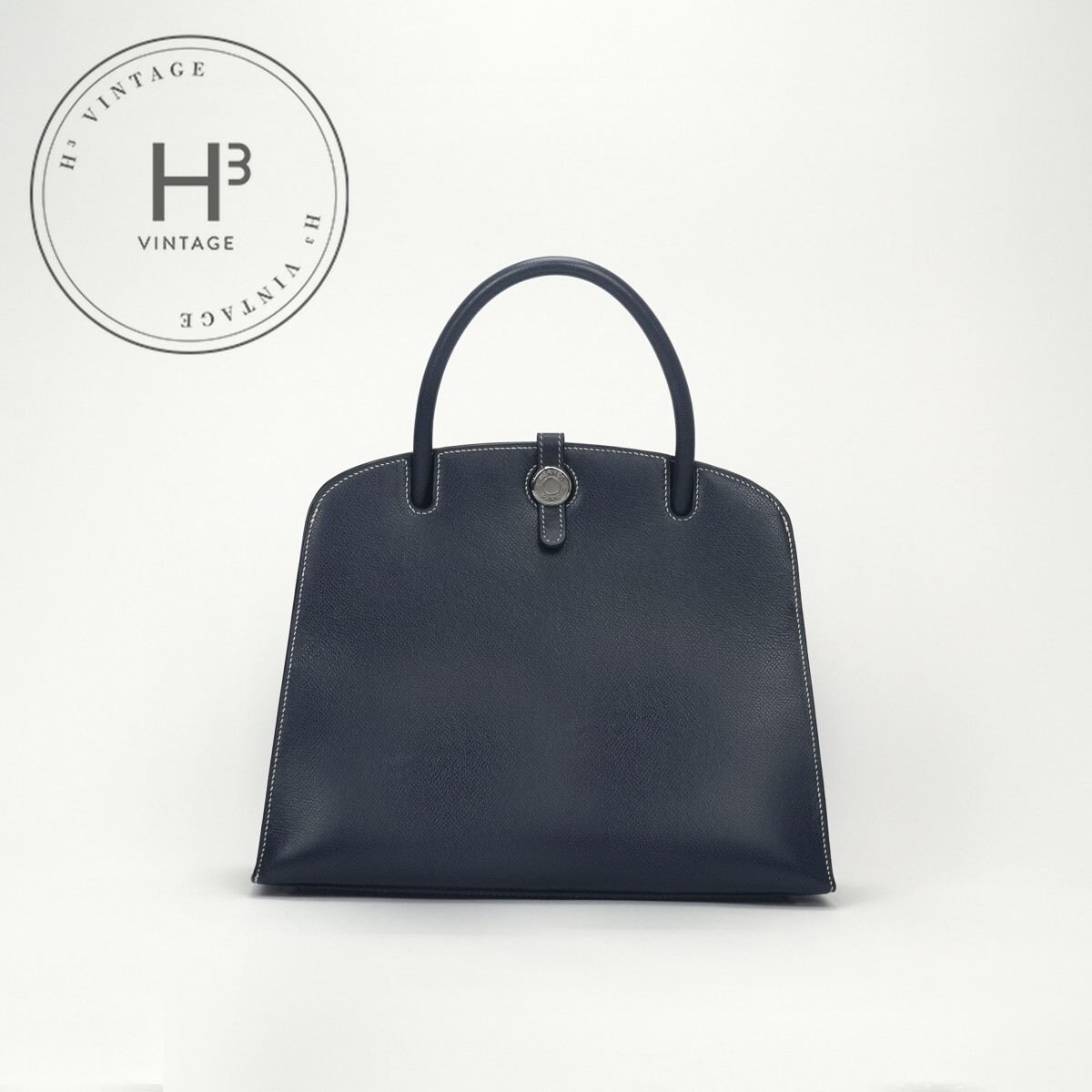 エルメス HERMES ダルヴィMM ダルヴィ MM バッグ トートバッグ リセ ブルーロイ Blueroy ネイビー navy 紺 シルバー金具 ハンドバッグ