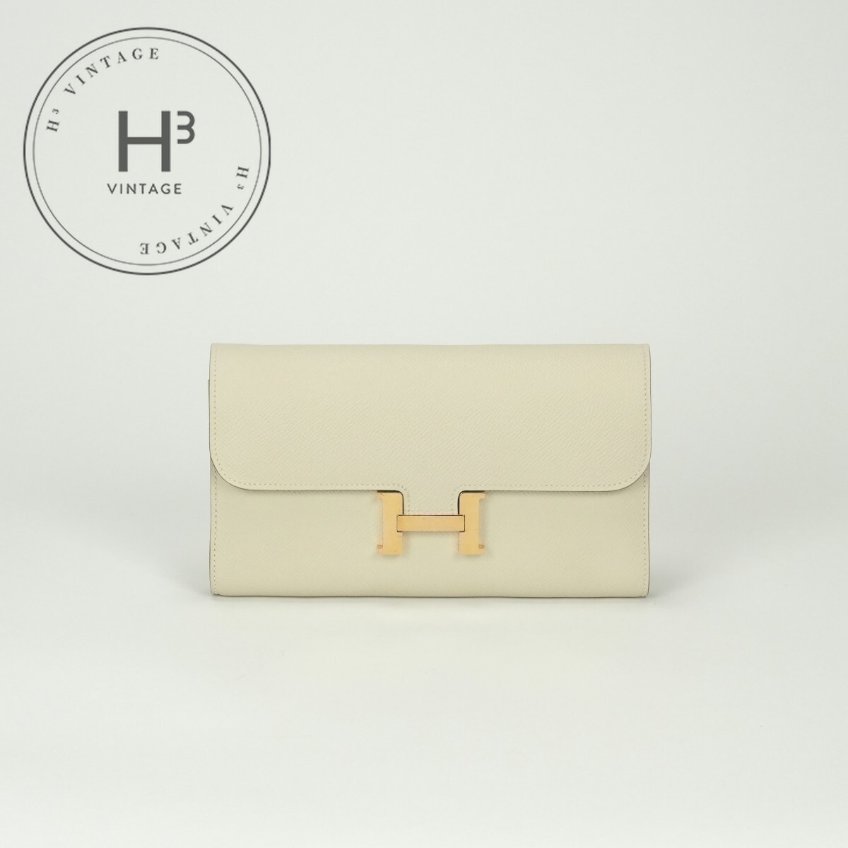 Rakuten - エルメス HERMES コンスタンスロング コンスタンス ロング 財布 長財布 ロングウォレット エプソン クレ Craie アイボリー Ivoryクリーム Cream ゴールド金具 ヴォーエプソン