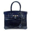 エルメス HERMES バーキン30 バーキン 30 バッグ トートバッグ ニロティカス クロコダイル ブルーサフィール ブルー バーキン30 シルバー金具