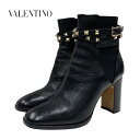 ヴァレンティノ VALENTINO ブーツ ショートブーツ 靴 シューズ サイドゴア ロックスタッズ ベルト レザー ブラック 黒 ギフト プレゼント 送料無料