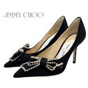 ジミーチュウ ジミーチュウ JIMMY CHOO パンプス パーティーシューズ 靴 シューズ リボン ビジュー ファブリック ブラック 黒 ギフト プレゼント 送料無料