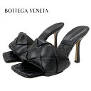 ボッテガヴェネタ BOTTEGAVENETA リド サンダル 靴 シューズ レザー ブラック ミュール イントレチャート ギフト プレゼント 送料無料