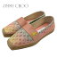 未使用 ジミーチュウ JIMMY CHOO DRU FLAT フラットシューズ 靴 シューズ エスパドリーユ ロゴ グラデーション キャンバス ピンク系 ギフト プレゼント 送料無料