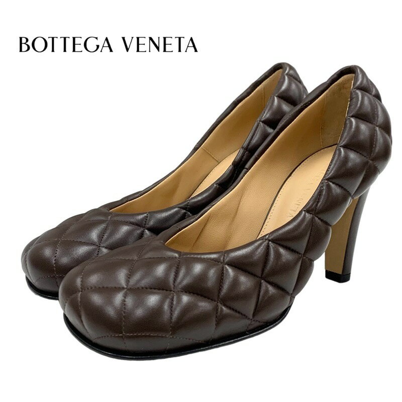 乐天商城 - 未使用 ボッテガヴェネタ BOTTEGAVENETA パンプス 靴 シューズ キルティング レザー ブラウン ギフト プレゼント 送料無料