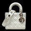 クリスチャンディオール CHRISTIAN DIOR レディディオール スモール LADY DIOR MY ABCDIOR スモールバッグ MYABC カナージュバッグ バッグ トートバッグ ショルダーバッグ ラムスキン ホワイト 白 ゴールド金具