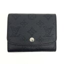 ルイ・ヴィトン 革財布 レディース ルイヴィトン LOUIS VUITTON ポルトフォイユ・イリス コンパクト 財布 二つ折り財布 ミニ財布 ミニウォレット マヒナレザー ノワール ブラック 黒 シルバー金具