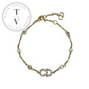 クリスチャンディオール CHRISTIAN DIOR Clair D Lune ブレスレット バングル カフ ゴールド ロゴ ラインストーン パール(4)