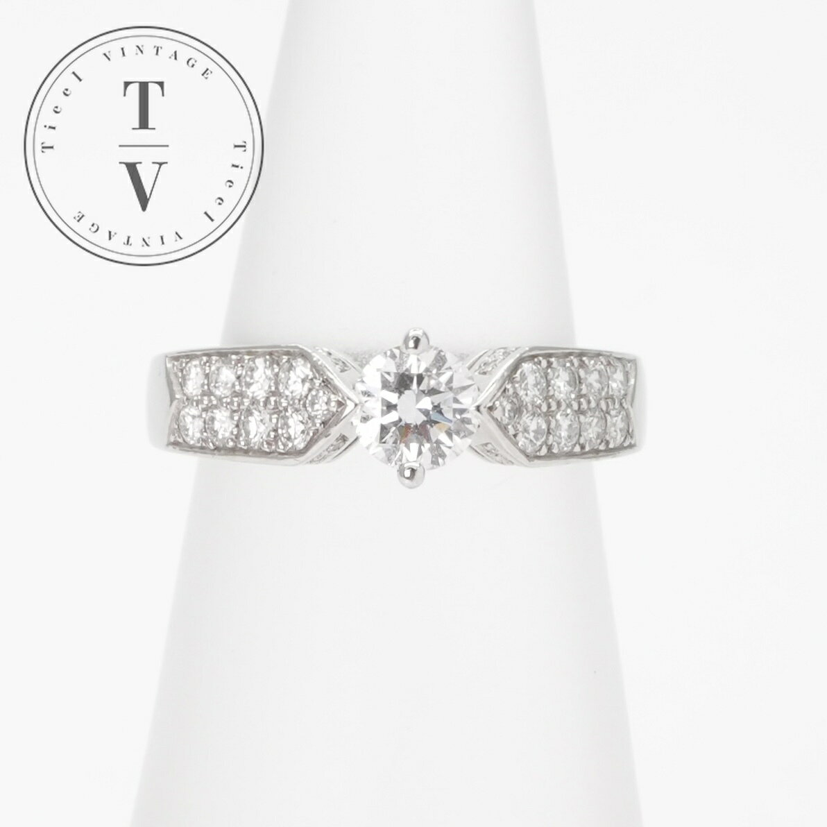 ショーメ CHAUMET プリュム リング 指輪 Pt950 シルバー 婚約指輪　エンゲージリング　ダイヤモンド　プラチナのサムネイル