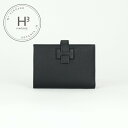 エルメス HERMES ニューパッサン ニューHパッサン 財布 二つ折り財布 ミニ財布 ミニウォレット エプソン ノワール ブラック 黒 ゴールド金具 ヴォーエプソン(4)