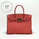エルメス HERMES バーキン30 バーキン 30 バッグ トートバッグ アリゲーターマット ルージュインディアン レッド 赤 シルバー金具