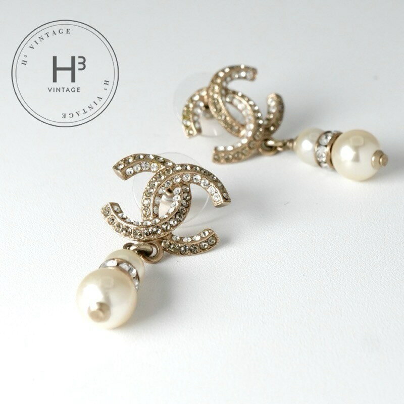 シャネル CHANEL ピアス イヤリング ゴールド ココマーク ラインストーン