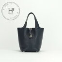 エルメス HERMES ピコタンロックPM ピコタンロック PM ピコタンPM ピコタンロック18 バッグ トートバッグ トリヨンクレマンス ブルーニュイ Blue nuit ブルー blue 青 シルバー金具