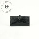 エルメス HERMES ベアンスフレ ベアン スフレ 財布 長財布 ロングウォレット アリゲーター クロコダイル ノワール noir ブラック black 黒 ...