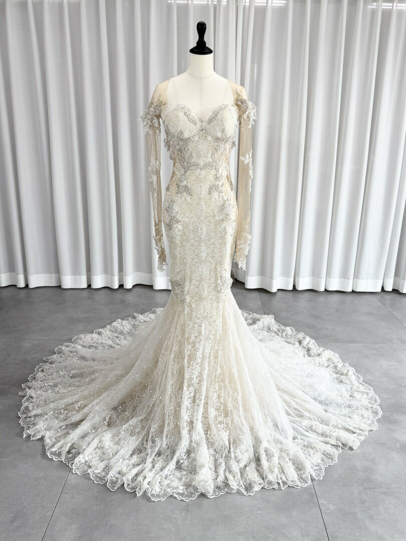 ガリアラハヴ Galia Lahav ニーサ Nissa マーメイドライン ウェディングドレス ホワイト 白 ファーストオーナー 刺繍 2way
