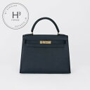 エルメス HERMES ケリー28 ケリー 28 バッグ トートバッグ ショルダーバッグ クシュベル ネイビー 青 紺 ゴールド金具 エプソン ヴォーエプソン