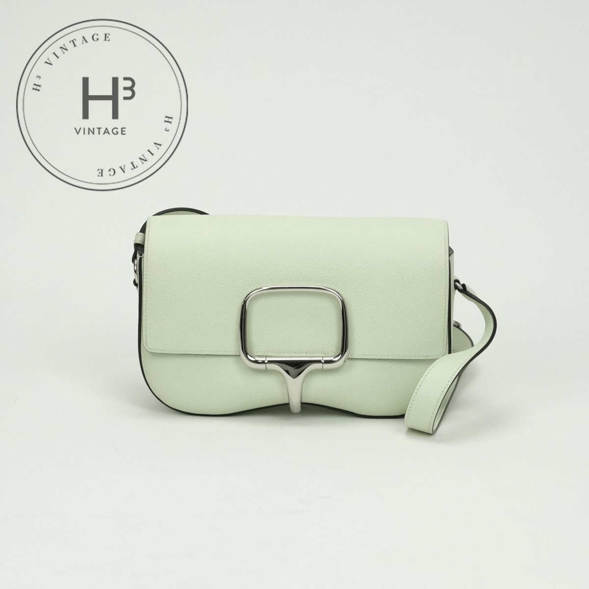 エルメス HERMES デッラカヴァッレリアエラン デッラ カヴァッレリア エラン バッグ ショルダーバッグ エプソン ヴェールフィズ Vertfizz グリーン green 緑 シルバー金具 ヴォーエプソンのサムネイル