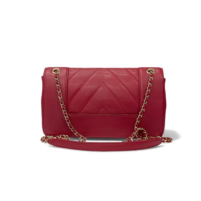 シャネル CHANEL バッグ ショルダーバッグ ピンク ゴールド Vステッチ ラムスキン ターンロック ココマーク ダブルチェーン ダブルフラップ