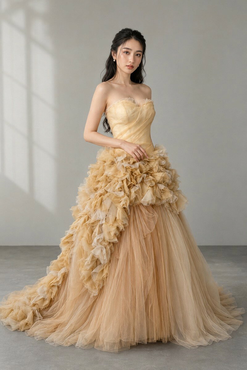 商品詳細 管理番号 44876 ブランド ヴェラウォン/VERA WANG BRIDE モデル ヌードヘイリー ライン プリンセスライン カラー ベージュブラウン サイズ US0 EU34 (5号)(XS)着丈：約145cmウエスト平置き：約31.5cm 付属品 専用保存袋 専用ハンガー サッシュベルト 状態 綺麗な状態です 商品ランク SA 備考 定価800,000円