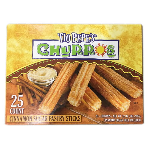 【クール便発送】【TIO PEPE'S CHURROS】冷凍 ティオ ペペズ チュロス 25本入り シナモンシュガー コストコ