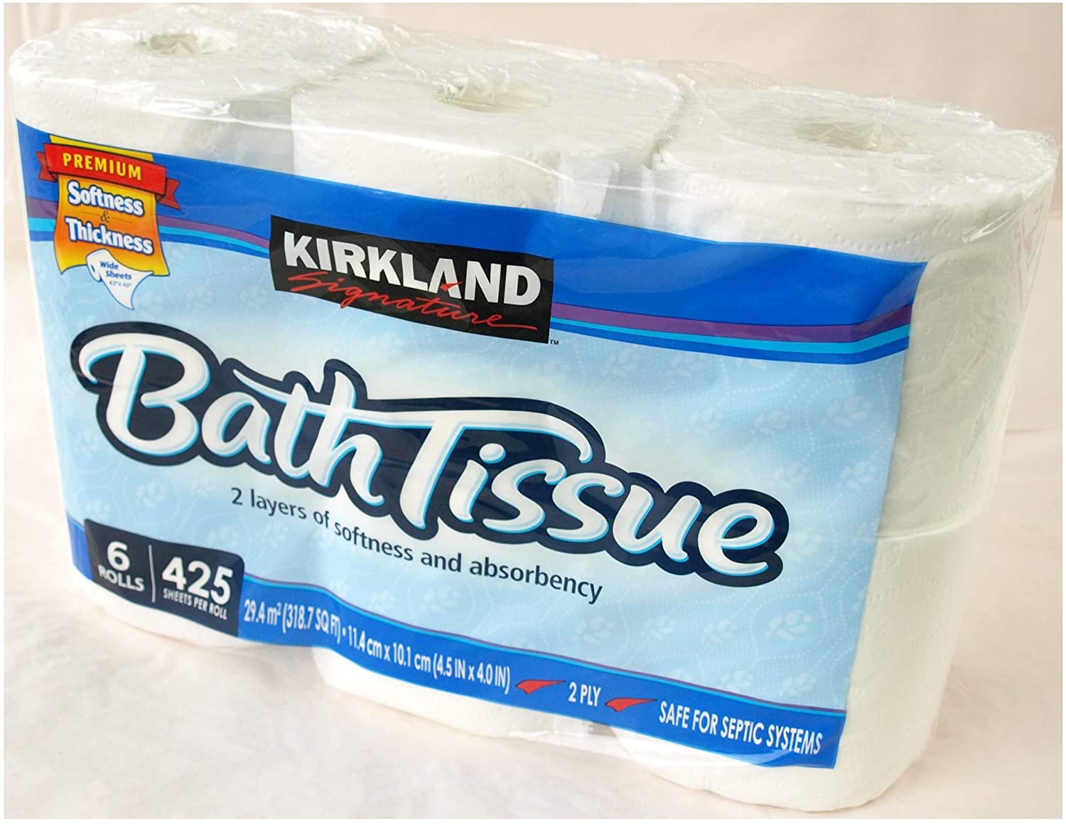 コストコ カークランド トイレットペーパー ダブル バスティッシュ 6ロール 2枚重ねのサムネイル