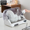 食器乾燥器 サラピッカ 熱風乾燥 DHG-S401 ホワイト 大容量 コンパクト Ag 抗菌加工 はし立て 60分タイマー タイガー