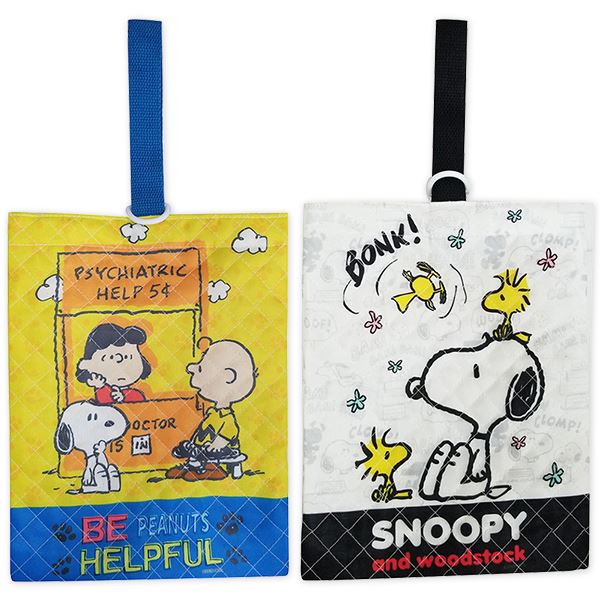 スヌーピー　キルトシューズケース{雑貨 キャラクター}{ギフト 誕生日 プレゼント 景品}{イベント 子ども会 幼稚園 施設}[運動会 遠足 行楽 夏祭り]【色柄指定不可】